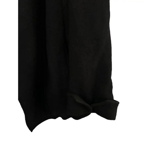 Free People Black Wool Blend Button Front Asymmetrical Coat Size 10 - Picture 8 of 11